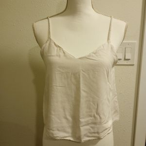 CJLA "CJ's Favorite" Spaghetti Strap Tank, White, Sz S